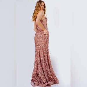 Jovani Sparkling Rose Gown
